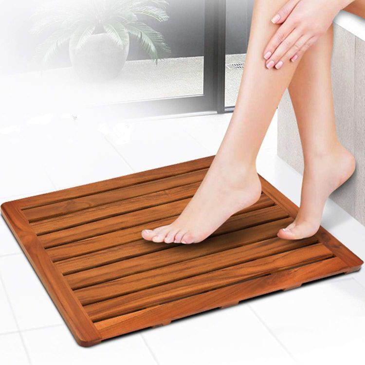 No. 4 - Utoplike Teak Wood Bath Mat - 5