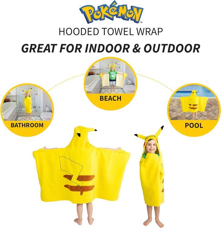 No. 1 - Franco Kids Pokemon Pikachu Bath/Pool/Beach Towel - 4