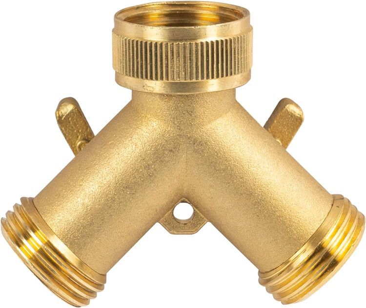 No. 5 - Hourleey Brass Garden Hose Splitter (2 Way) - 3