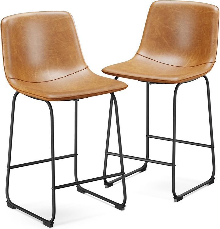 No. 8 - Aowos Bar Stools Set of 2 - 1