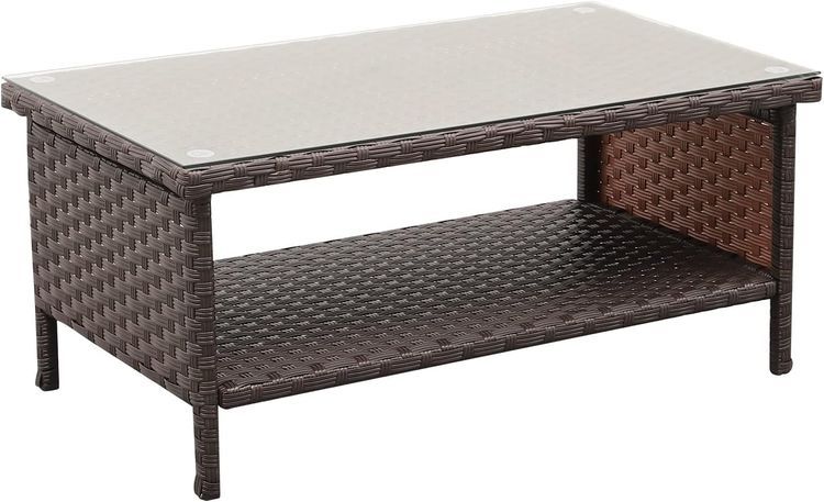 No. 7 - Rattaner Outdoor Wicker Coffee Table - 1