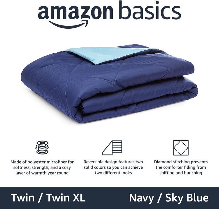 No. 6 - Amazon Basics Reversible Lightweight Microfiber Comforter - 2