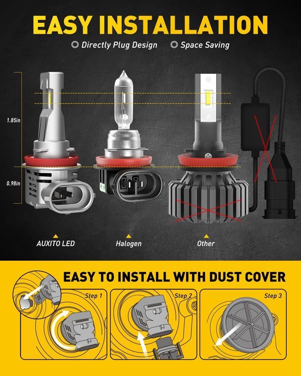 No. 6 - AUXITO H11 LED Bulb - 4