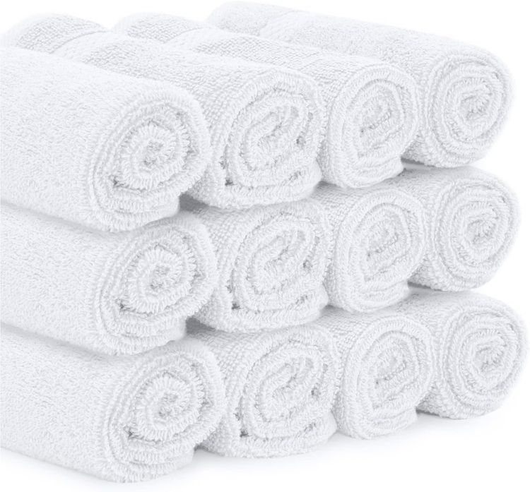 No. 5 - White Classic Washcloths - 3