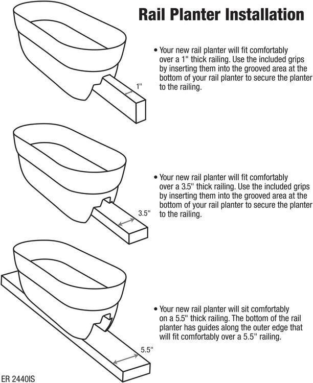 No. 1 - Bloomers Railing Planter - 3