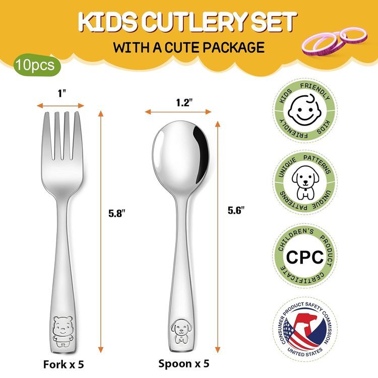 No. 3 - VITEVER Kids Cutlery Set - 2