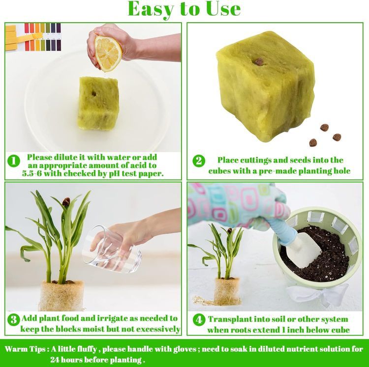 No. 2 - Legigo 1" Rockwool Grow Cubes Starter Plugs - 5