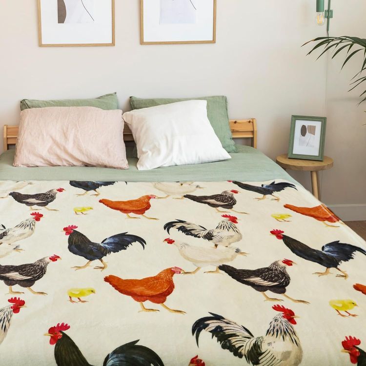 No. 3 - Cute Chicken Printed Blanket - 5