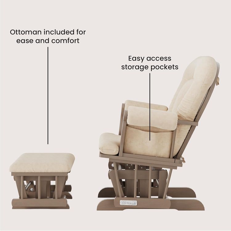 No. 6 - Cozy Glider & Ottoman - 5