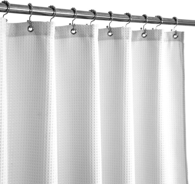No. 2 - Barossa Design Waffle Weave Fabric Shower Curtain - 1