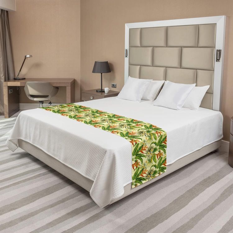 No. 6 - Ambesonne Tropical Bed Runner - 2