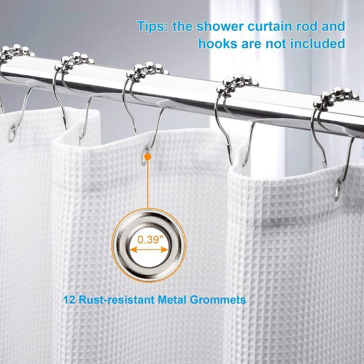 No. 3 - AmazerBath White Shower Curtain - 4