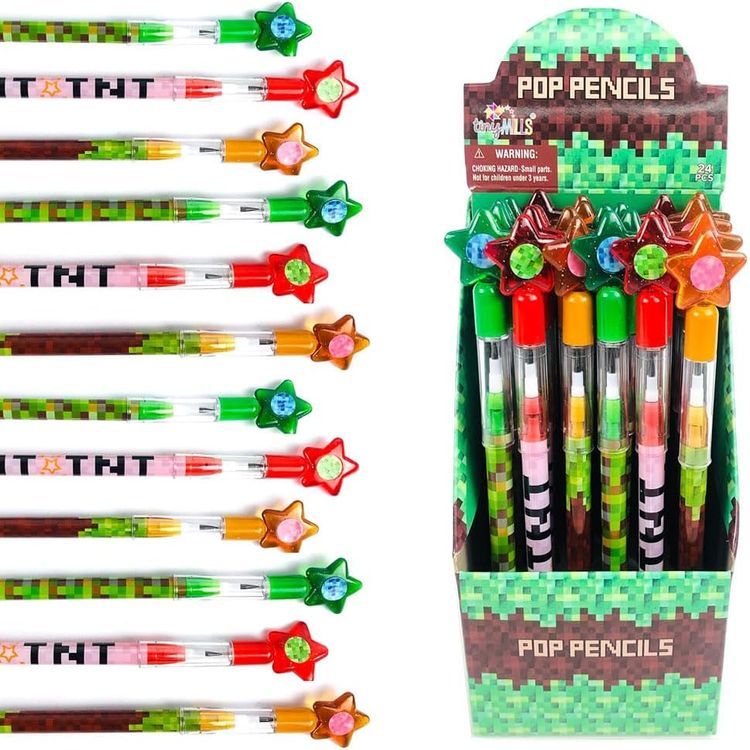 No. 3 - TINYMILLS Pixel Party Mine Crafter Push Pencils - 1