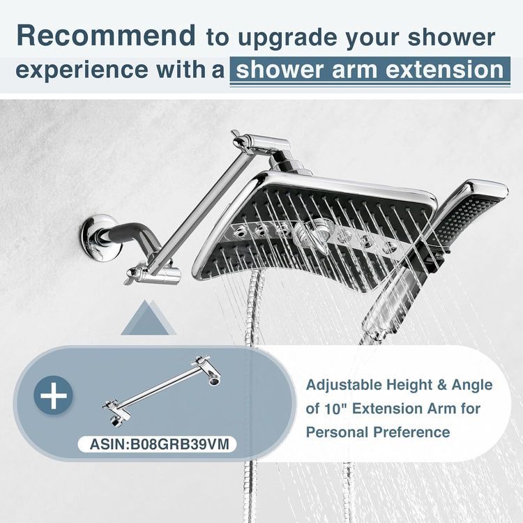 No. 3 - BRIGHT SHOWERS Dual Shower Head Combo Set - 5