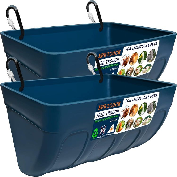 No. 3 - APRICOCK 2 Pack Feed Trough and Waterer Bucket - 1