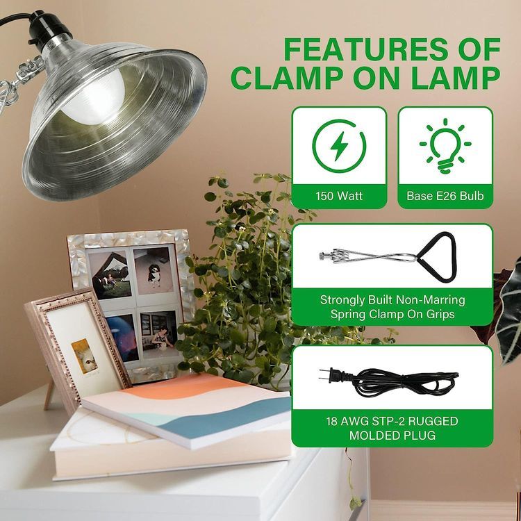 No. 1 - Simple Deluxe 2-Pack Clamp Lamp Light - 5