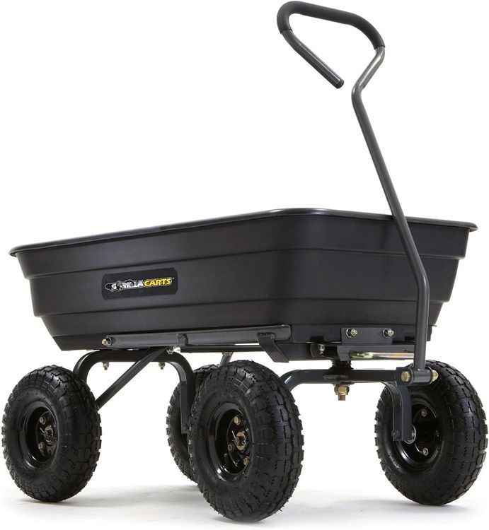 No. 10 - 600-lb. Capacity Poly Garden Dump Cart - 1