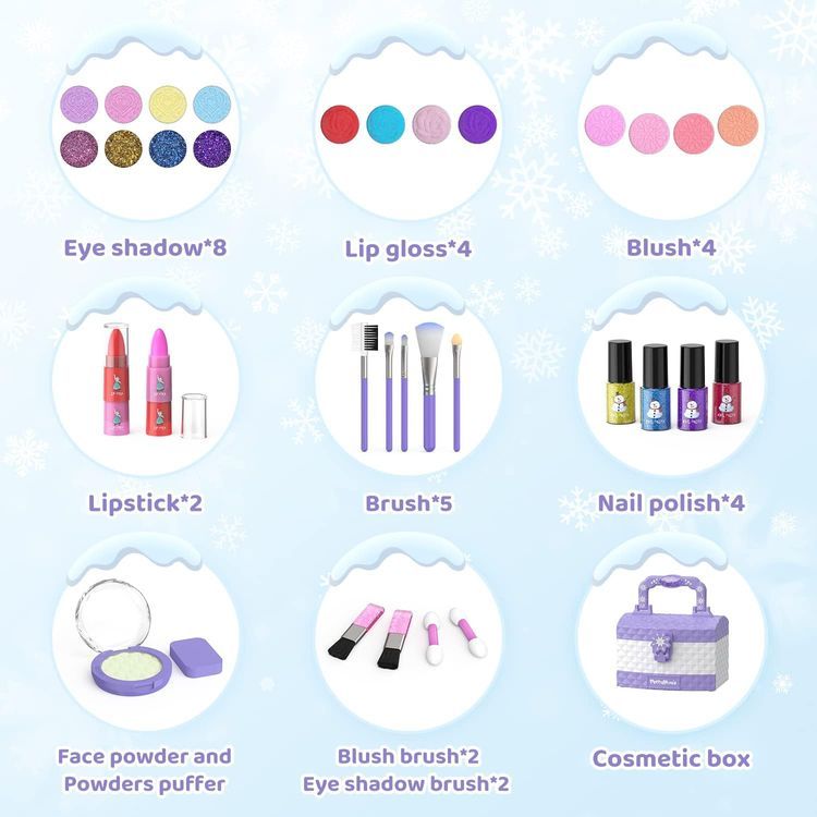 No. 2 - PERRYHOME Frozen Themed Girl's Makeup Kit - 2