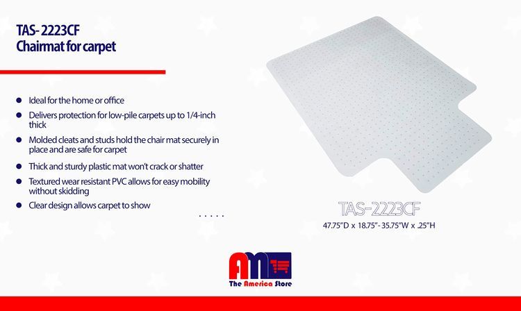 No. 7 - AM The America Store Chair Mat for Carpet - 2