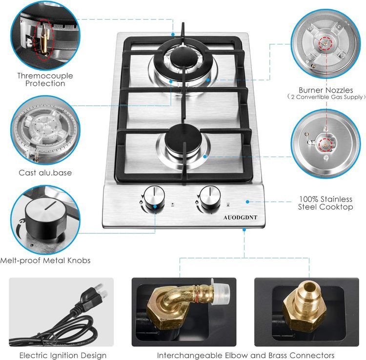 No. 5 - AUODGDNT 12-inch Gas Cooktop - 2