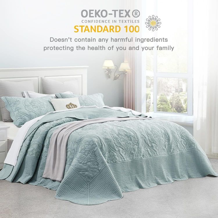 No. 4 - CHIXIN Oversized Bedspread Coverlet Set - 2