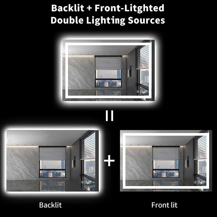 No. 4 - LOAAO LED Bathroom Mirror with Lights - 5