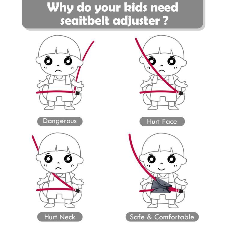 No. 6 - Seat Belt Adjuster and Seatbelt Pillow for Kids Travel - 2