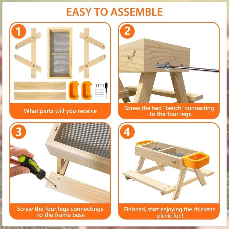 No. 5 - COLRASN Chicken Picnic Table - 5