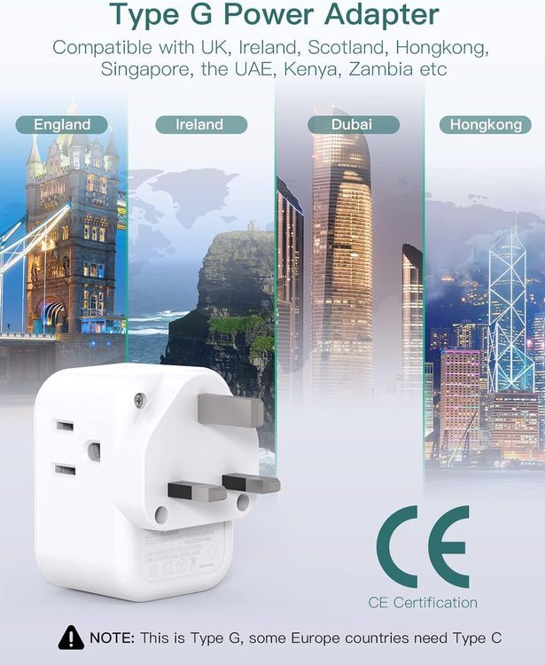 No. 10 - Addtam US to UK Ireland Plug Adapter - 4