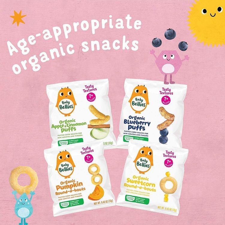 No. 4 - Little Bellies Organic Pick-Me Sticks Strawberry Puff Snacks - 3
