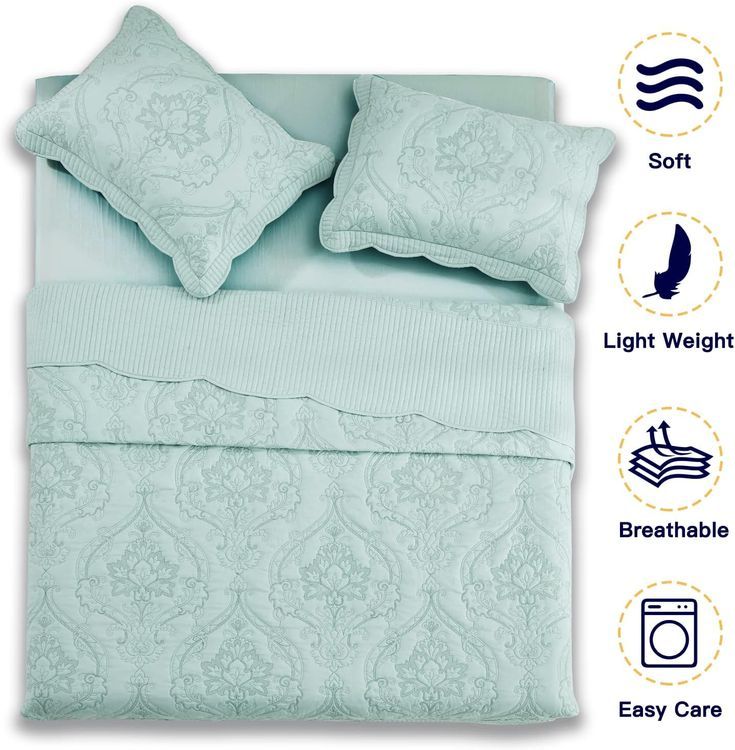 No. 4 - CHIXIN Oversized Bedspread Coverlet Set - 3