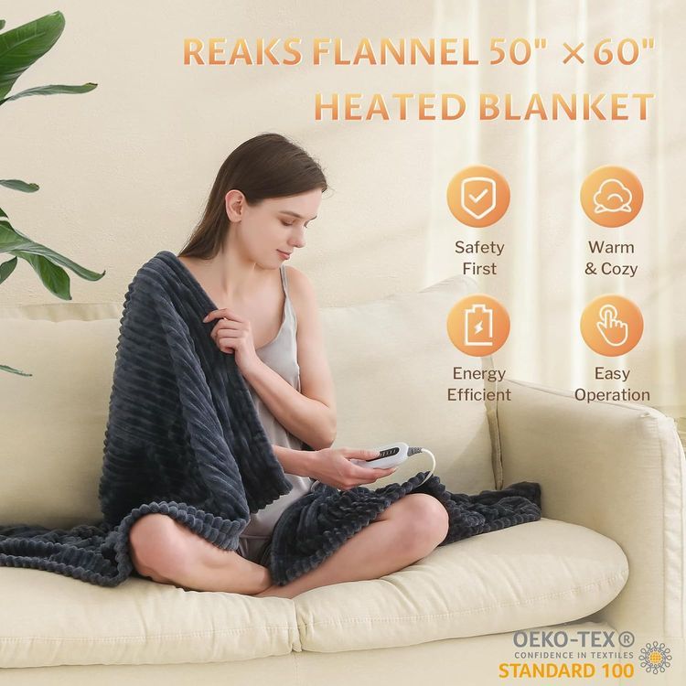 No. 2 - Reaks Heated Electric Blanket Throw - 2