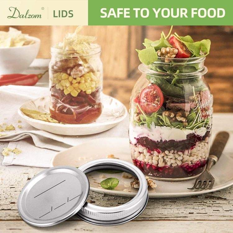 No. 4 - Dalzom® 48Pcs Canning Lids with Rings Regular Mouth - 5