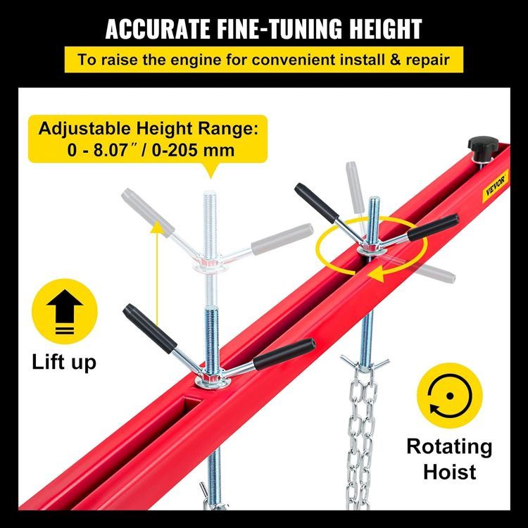 No. 5 - VEVOR Engine Support Bar 1100 Lbs - 3