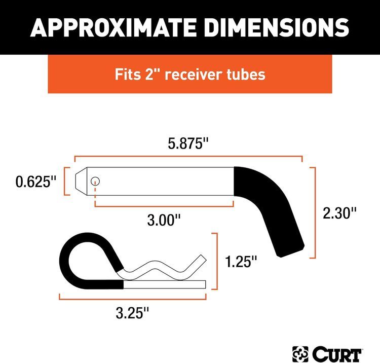 No. 3 - CURT 21510 Trailer Hitch Pin & Clip - 2