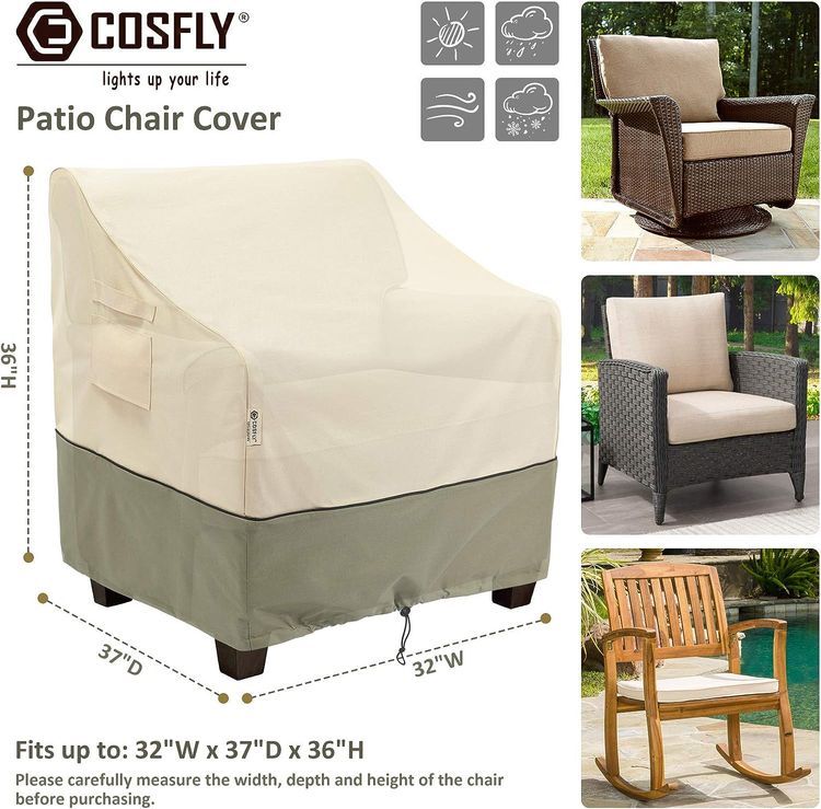 No. 4 - COSFLY Outdoor Furniture Patio Chair Covers Waterproof Clearance - 2