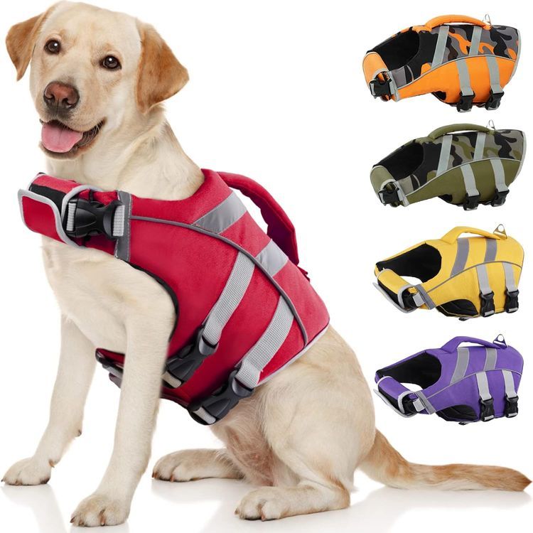 No. 4 - Kuoser Dog Life Jacket with Reflective Stripes - 1