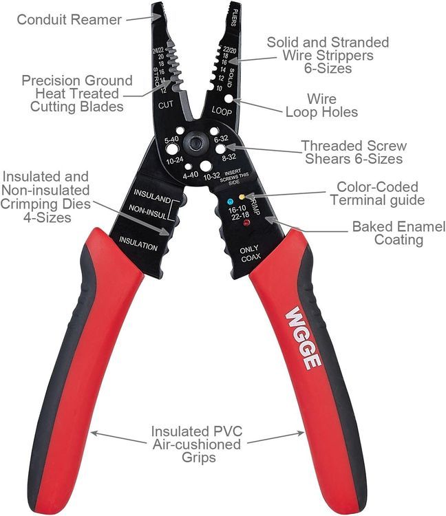 No. 1 - WGGE WG-015 Professional Wire Stripper - 5