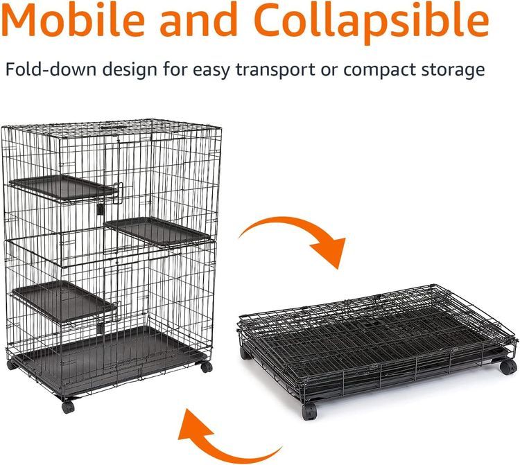 No. 1 - Amazon Basics Cat Cage Playpen - 5