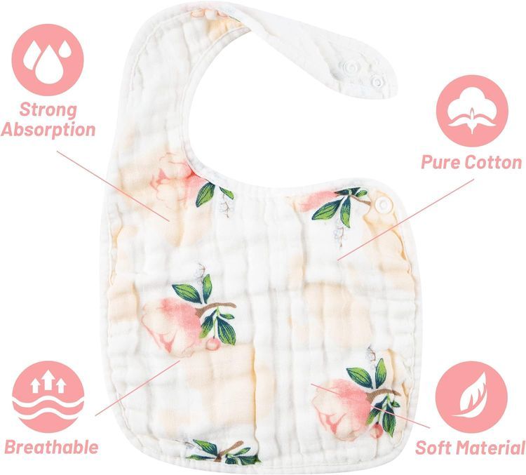 No. 3 - Zainpe 6Pcs Snap Muslin Cotton Bibs - 3