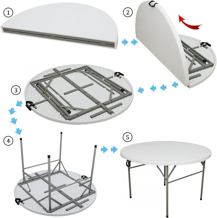 No. 9 - Byliable 48" Round Folding Table - 3