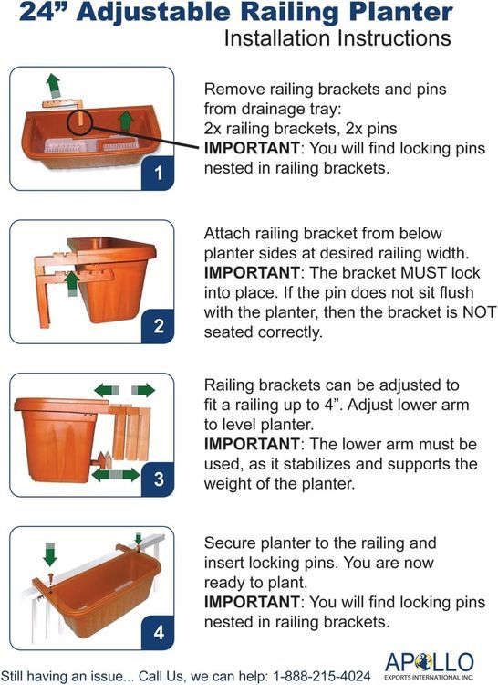 No. 3 - Adjustable Railing Planter - 5