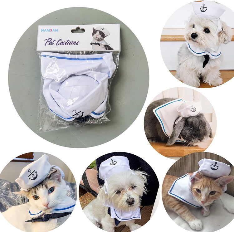 No. 1 - NAMSAN Dog Sailor Hat and Tie Costume - 2