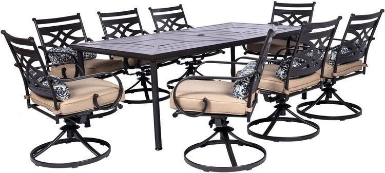 No. 8 - Hanover Montclair 9-Piece Outdoor Patio Dining Set - 1