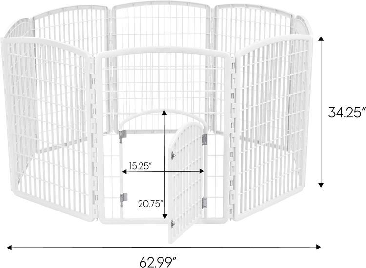 No. 9 - IRIS 34-inch Exercise 8-Panel Pet Playpen with Door - 5