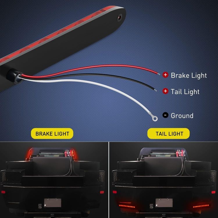 No. 10 - Nilight 2PCS 16Inch 11 LED Red Trailer Light Bar - 5