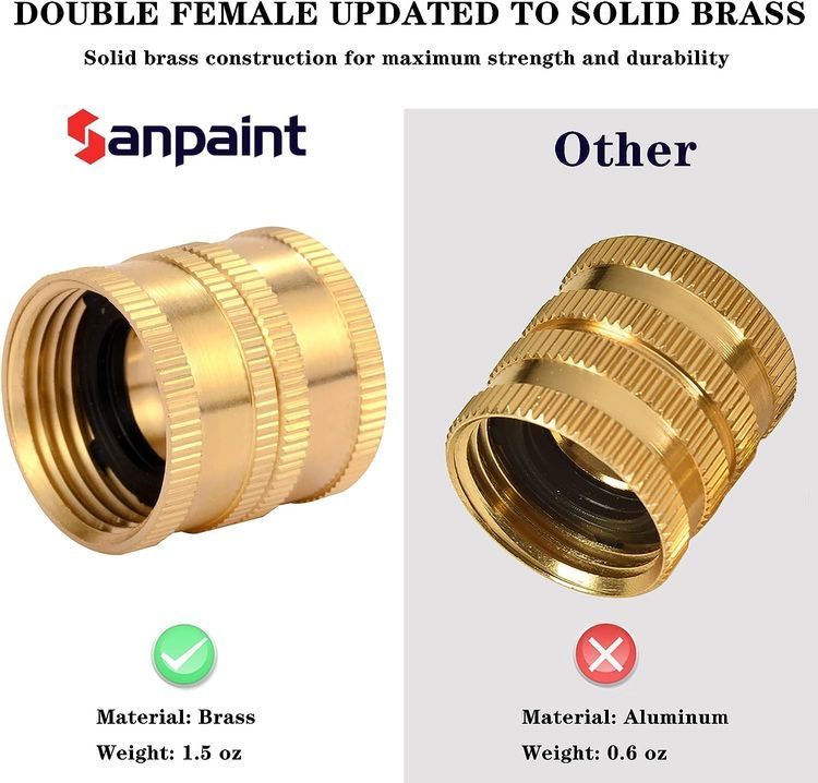 No. 3 - Sanpaint Garden Hose Connector with Dual Swivel - 4