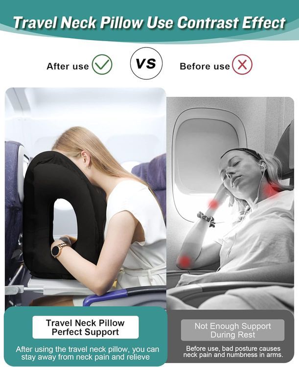 No. 10 - JefDiee Inflatable Travel Pillow - 5