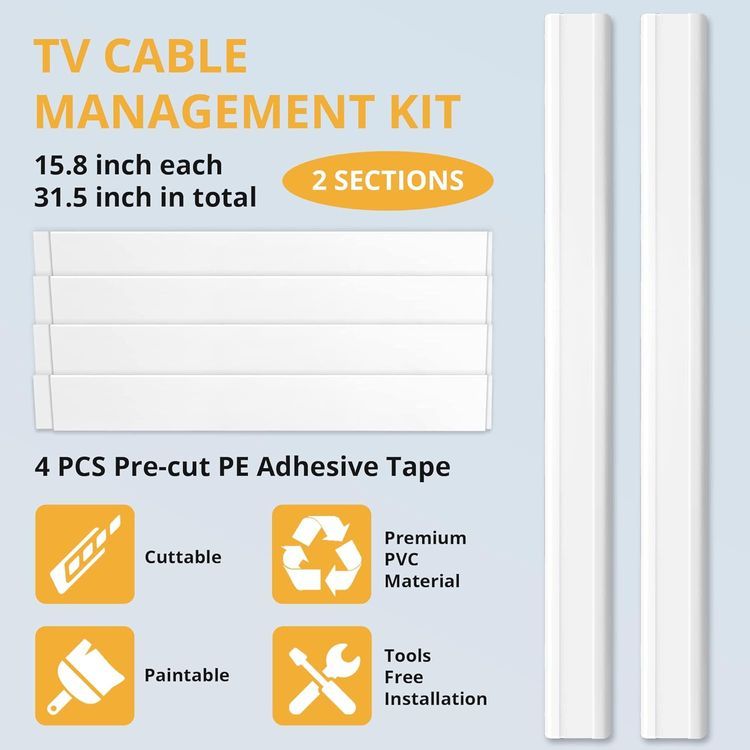 No. 6 - ZhiYo TV Cord Cover for Wall - 4