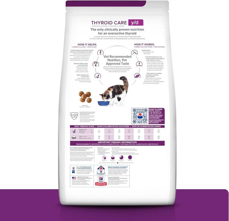 No. 2 - Hill's Prescription Diet y/d Thyroid Care Dry Cat Food - 2